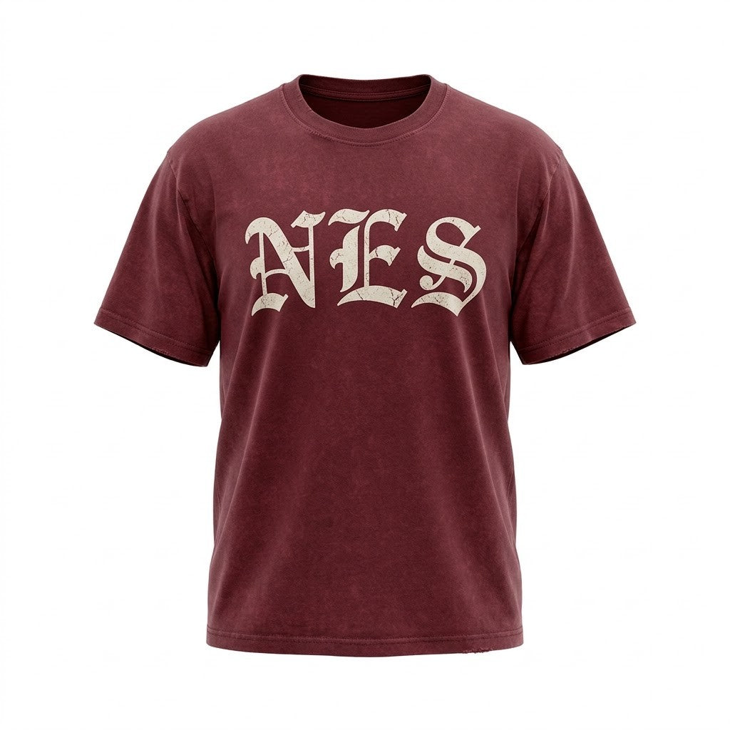 Three Crosses Tee front - blackletter NES