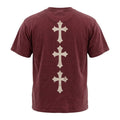 Three Crosses Tee back - three stacked gothic crosses
